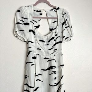 White and Black Baby Doll Reformation Dress
